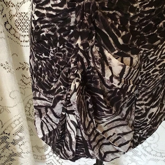 Ruched, Animal Print, One Shoulder Dress - Picture 5 of 6